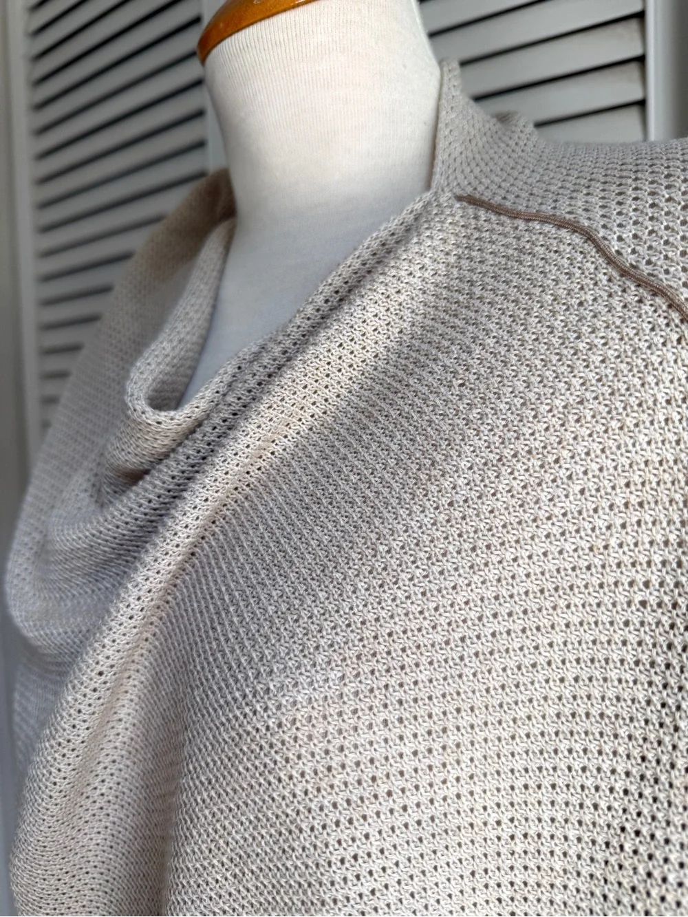 🤎 We Are AMMA Natural Cocoon Neutral Oatmeal Color Nursing Cover Shawl Wrap
